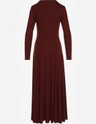 by swan Rochie din bumbac Bordeaux cu croi evazat Tuselenea