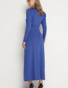 by swan Rochie Elegantă Albastră Petrecută Decorată cu Drapaje Zainara