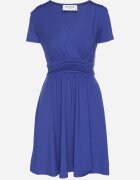 by swan Rochie Evazată Albastră din Vâscoză cu Croi Petrecut cu Încrețituri Adivas