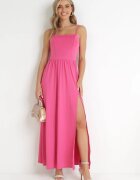 by swan Rochie Fucsia Maxi cu bretele cu crăpătură la tiv și decolteu pătrat Jacklyn