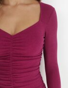 by swan Rochie Fucsia Strălucitoare Croită pe corp cu Drapaj Dosso