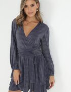by swan Rochie Granat Evazată cu Fir Metalic Adine