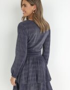 by swan Rochie Granat Evazată cu Fir Metalic Adine