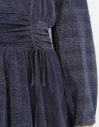 by swan Rochie Granat Evazată cu Fir Metalic Adine