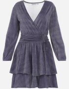 by swan Rochie Granat Evazată cu Fir Metalic Adine