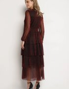 by swan Rochie Grena Evazată Decorată cu fir metalic cu volane Wetarvia