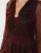 by swan Rochie Grena Evazată Decorată cu fir metalic cu volane Wetarvia