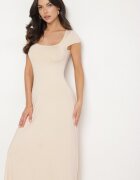by swan Rochie Jasnobej din Viscoză cu Croială Evazată și Decolteu Pătrat Nalireina