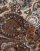 by swan Rochie Maro-Bej cu Elastic în Talie și cu Model Paisley Faendra
