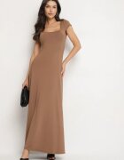 by swan Rochie Maro cu Viscoză cu croială evazată cu decolteu pătrat Nalireina