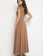 by swan Rochie Maro cu Viscoză cu croială evazată cu decolteu pătrat Nalireina