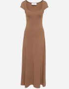 by swan Rochie Maro cu Viscoză cu croială evazată cu decolteu pătrat Nalireina