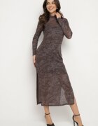 by swan Rochie Maro din plasă cu viscoză mulată cu șlițuri și jupon Histaria
