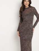 by swan Rochie Maro din plasă cu viscoză mulată cu șlițuri și jupon Histaria