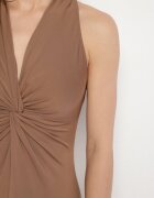 by swan Rochie Maro Evazată Fără Mâneci cu Vâscoză Decorată cu Drapaje Folenissa
