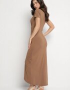 by swan Rochie Maro Mulată cu Viscoză Stil petrecut cu Încrețituri Talisia