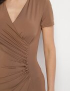 by swan Rochie Maro Mulată cu Viscoză Stil petrecut cu Încrețituri Talisia