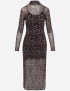 by swan Rochie Maro Mulată Din Plasa Cu Viscoză Cu Imprimeu Leopard Nalvessa