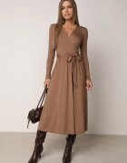 by swan Rochie Maro Petrecută cu Vâscoză Legată în talie Drestalia