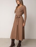 by swan Rochie Maro Petrecută cu Vâscoză Legată în talie Drestalia