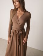 by swan Rochie Maro Petrecută cu Vâscoză Legată în talie Drestalia