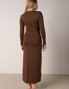 by swan Rochie Maro Petrecută cu Viscoză decorată cu șliț și cordon Teslea