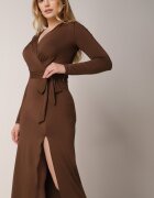 by swan Rochie Maro Petrecută cu Viscoză decorată cu șliț și cordon Teslea