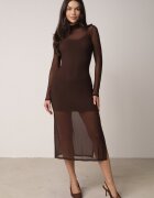 by swan Rochie maro transparentă din plasă cu jupon Kuma