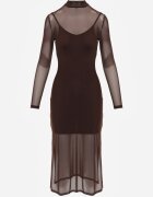 by swan Rochie maro transparentă din plasă cu jupon Kuma