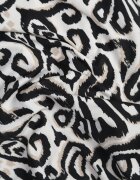 by swan Rochie Maxi Alb-Negru Taliată Petrecută cu Cordon din Material Ailrin