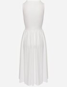 by swan Rochie Midi Albă fără mâneci cu tiv plisat Dreana