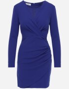 by swan Rochie Mini Bleu-marin cu Decolteu Plic și Încrețituri Hiacinta