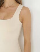 by swan Rochie Mulată Mini bej cu decolteu pătrat Kioleta
