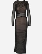 by swan Rochie Mulată Negru-Bej Maxi din Plasă Stolisse