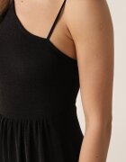 by swan Rochie Neagră Asimetrică Maxi cu Tiv Evazat și Decolteu cu Sclipici Acaisa