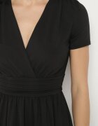 by swan Rochie Neagră Cloche cu Viscoză tip Plic cu încrețituri Adivas