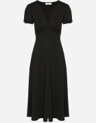 by swan Rochie Neagră Cloche din Viscoză cu Pernițe de Umăr Awerla