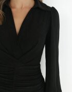 by swan Rochie neagră cu încrețitură și fir metalic Ceselle