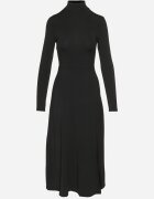 by swan Rochie Neagră cu Semi-guler Cambrată cu Slit lateral Sailea
