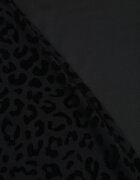 by swan Rochie Neagră Din plasă cu Imprimeu din velur Leopard și Decupaje Zaili
