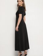 by swan Rochie Neagră Evazată cu Decolteu Triunghiular Efralinae
