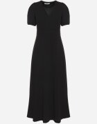 by swan Rochie Neagră Evazată cu Decolteu Triunghiular Efralinae