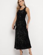 by swan Rochie Neagră Maxi cu paiete Jukrana