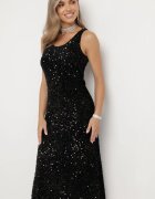 by swan Rochie Neagră Maxi cu paiete Jukrana