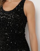 by swan Rochie Neagră Maxi cu paiete Jukrana
