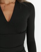 by swan Rochie Neagră mulată cu crăpătură Qesarde