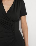 by swan Rochie Neagră Mulată cu Viscoză cu croi petrecut și drapaj Talisia