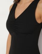by swan Rochie neagră mulată cu viscoză decorată cu drapaj Siloria