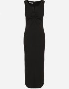 by swan Rochie neagră mulată cu viscoză decorată cu drapaj Siloria