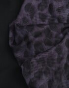 by swan Rochie Neagră Mulată din Plase cu Viscoză Imprimeu Leopard Nalvessa
